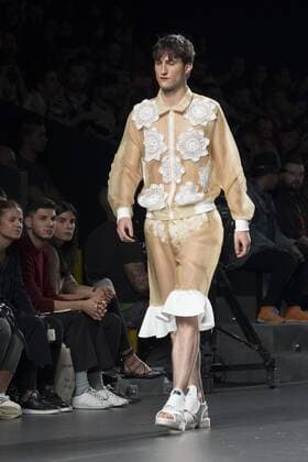 Sept. 22, 2015 - Madrid, Madrid, Spain - A model showcases designs by Xavi Reyes on the runway at the Xavi Reyes show during Mercedes-Benz Fashion Week Madrid Spring Summer 2015 16 at Ifema on September 22, 2015 in Madrid, Spain. Madrid Spain  - ZUMAn230