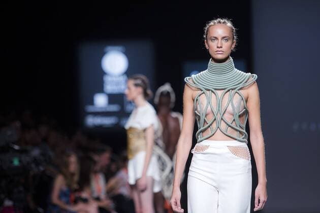 Models bei der Zyanya Keizer Fashion Show auf der Mercedes-Benz Fashion Week Madrid Spring Summer 2016. Madrid, 22.09.2015 Zyanya Keizer Models 