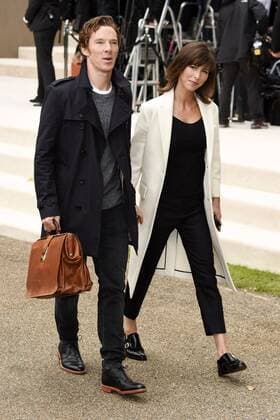 Benedict Cumberbach mit Gattin Sophie Hunter bei der Burberry Prorsum Fashion Show auf der London Fashion Week SS16. London, 21.09.2015 Benedict Cumberbach, Sophie Hunter 