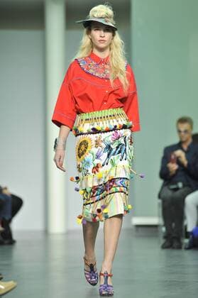 ENTERTAINMENT MODE Mailand Fashion Week - Stella Jean Modenschau Milan Fashion Week, Women Spring Summer 2016. Milano, Moda Donna, Primavera Estate 2016.STELLAJEAN Catwalk. Pictured: models  RiccardoxGiordano
