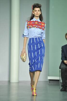 ENTERTAINMENT MODE Mailand Fashion Week - Stella Jean Modenschau Milan Fashion Week, Women Spring Summer 2016. Milano, Moda Donna, Primavera Estate 2016.STELLAJEAN Catwalk. Pictured: models  RiccardoxGiordano