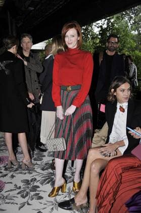 Milan Fashion Week, Women Spring Summer 2016. Milano, Moda Donna, Primavera Estate 2016.GUCCI. Pictured: Alexa Chung  RiccardoxGiordano