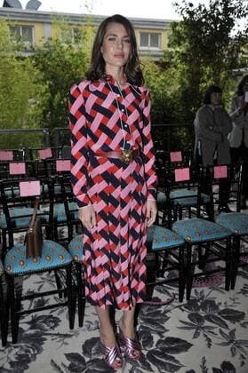Milan Fashion Week, Women Spring Summer 2016. Milano, Moda Donna, Primavera Estate 2016.GUCCI arrivals Pictured: Charlotte Casiraghi  RiccardoxGiordano