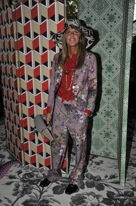 Milan Fashion Week, Women Spring Summer 2016. Milano, Moda Donna, Primavera Estate 2016.GUCCI arrivals Pictured: Anna Dello Russo  RiccardoxGiordano