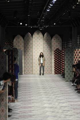 Milan Fashion Week, Women Spring Summer 2016. Milano, Moda Donna, Primavera Estate 2016.GUCCI catwalk . Pictured: models  RiccardoxGiordano