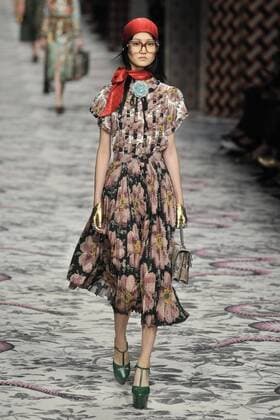 Milan Fashion Week, Women Spring Summer 2016. Milano, Moda Donna, Primavera Estate 2016.GUCCI catwalk . Pictured: models  RiccardoxGiordano