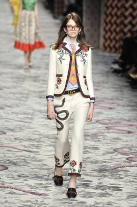 Milan Fashion Week, Women Spring Summer 2016. Milano, Moda Donna, Primavera Estate 2016.GUCCI catwalk . Pictured: models  RiccardoxGiordano