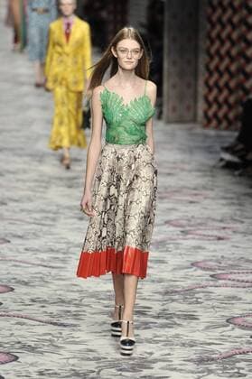 Milan Fashion Week, Women Spring Summer 2016. Milano, Moda Donna, Primavera Estate 2016.GUCCI catwalk . Pictured: models  RiccardoxGiordano