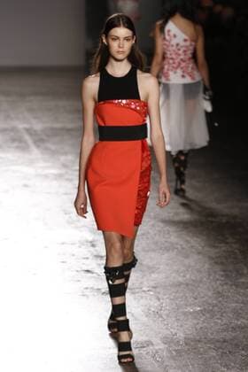 Milan Fashion Week, Women Spring Summer 2016. Milano, Moda Donna, Primavera Estate 2016. Les Copains catwalk Pictured: models  Fotosicki