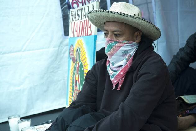Sept. 24, 2015 - Mexico City, Mexico City, MX - Parents of the 43 missing Ayotzinapa students began a hunger strike ahead of the one-year anniversary of the tragedy, in central Mexico City on Thursday. Mexico City MX - ZUMAa136