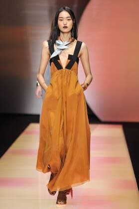 Milan Fashion Week, Women Spring Summer 2016. Milano, Moda Donna, Primavera Estate 2016. EMPORIO ARMANI catwalk Pictured:models  RiccardoxGiordano Fotosicki