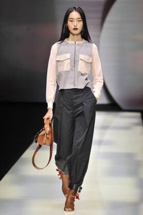 Milan Fashion Week, Women Spring Summer 2016. Milano, Moda Donna, Primavera Estate 2016. EMPORIO ARMANI catwalk Pictured:models  RiccardoxGiordano Fotosicki