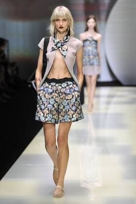 Milan Fashion Week, Women Spring Summer 2016. Milano, Moda Donna, Primavera Estate 2016. EMPORIO ARMANI catwalk Pictured:models  RiccardoxGiordano Fotosicki