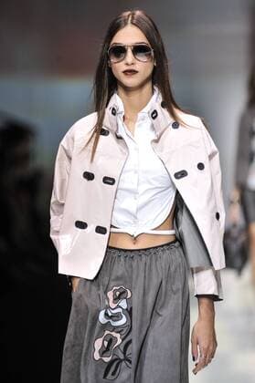 Milan Fashion Week, Women Spring Summer 2016. Milano, Moda Donna, Primavera Estate 2016. EMPORIO ARMANI catwalk Pictured:models  RiccardoxGiordano Fotosicki