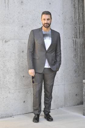 Milan Fashion Week, Women Spring Summer 2016. Milano, Moda Donna, Primavera Estate 2016. EMPORIO ARMANI arrivals Pictured: Raoul Bova  RiccardoxGiordano Fotosicki