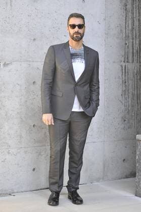 Milan Fashion Week, Women Spring Summer 2016. Milano, Moda Donna, Primavera Estate 2016. EMPORIO ARMANI arrivals Pictured: Raoul Bova  RiccardoxGiordano Fotosicki
