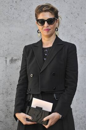 Milan Fashion Week, Women Spring Summer 2016. Milano, Moda Donna, Primavera Estate 2016. EMPORIO ARMANI arrivals Pictured: Cristina Lodi  RiccardoxGiordano Fotosicki
