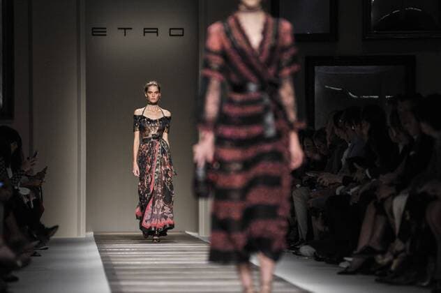 Milan Fashion Week, Women Spring Summer 2016. Milano, Moda Donna, Primavera Estate 2016. ETRO catwalk Pictured: models  RiccardoxGiordano Fotosicki