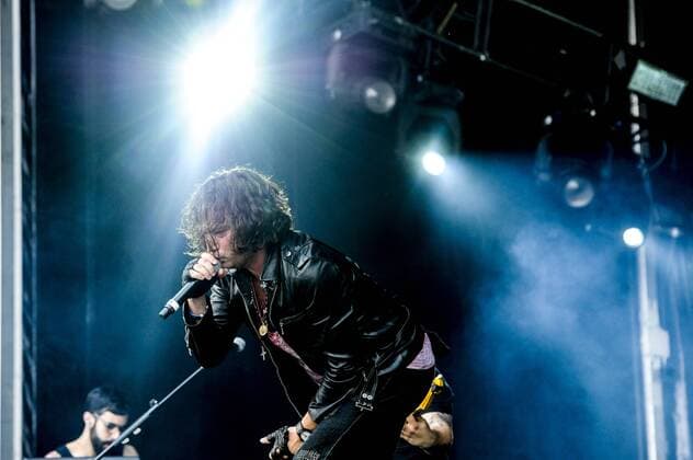 RIO DE JANEIRO, Brazil - 09 25 2015: ROCK IN RIO 2015 - The band TERROR CLASSIC performs at Sunset Stage on five days of the festival, during Rock in Rio 2015.  MarceloxCortes