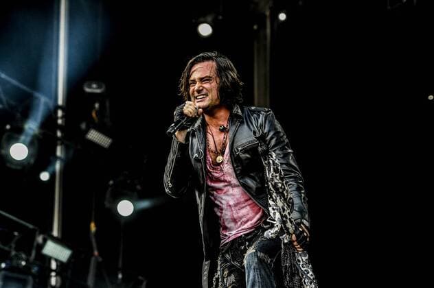 RIO DE JANEIRO, Brazil - 09 25 2015: ROCK IN RIO 2015 - The band TERROR CLASSIC performs at Sunset Stage on five days of the festival, during Rock in Rio 2015.  MarceloxCortes