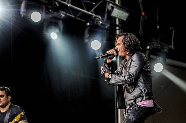 RIO DE JANEIRO, Brazil - 09 25 2015: ROCK IN RIO 2015 - The band TERROR CLASSIC performs at Sunset Stage on five days of the festival, during Rock in Rio 2015.  MarceloxCortes