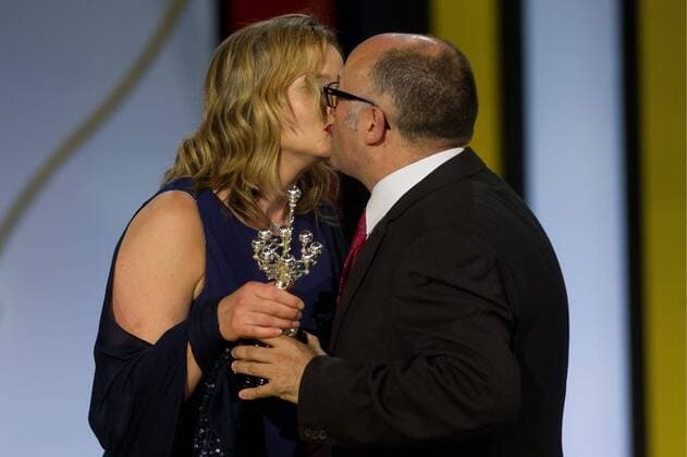 Emily Watson receives from the hands of Jose Luis Rebordinos, director of the festival, the Donostia Award in the 63th San Sebastian Film Festival on September 25, 2015 Cordon Press Emily Watson receives the Donostia Award _63th San Sebastian Film Festival  Emily Watson receives the Donostia Award _63th San Sebastian Fi