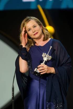 Emily Watson receives from the hands of Jose Luis Rebordinos, director of the festival, the Donostia Award in the 63th San Sebastian Film Festival on September 25, 2015 Cordon Press Emily Watson receives the Donostia Award _63th San Sebastian Film Festival  Emily Watson receives the Donostia Award _63th San Sebastian Fi