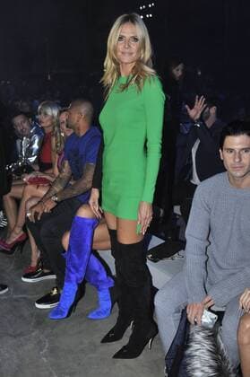 Milan Fashion Week, Women Spring Summer 2016. Milano, Moda Donna, Primavera Estate 2016. VERSACE arrivals Pictured: Heidi Klum  RiccardoxGiordanox Fotosicki