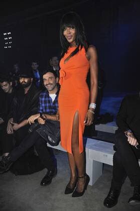 Milan Fashion Week, Women Spring Summer 2016. Milano, Moda Donna, Primavera Estate 2016. VERSACE arrivals Pictured: Riccardo Tisci Naomi Campbell  RiccardoxGiordanox Fotosicki