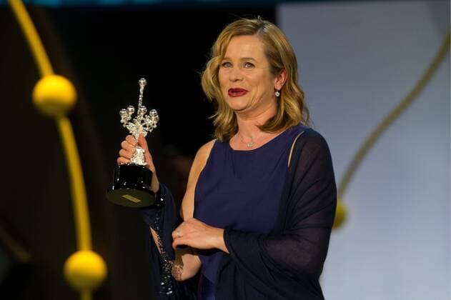 Emily Watson receives from the hands of Jose Luis Rebordinos, director of the festival, the Donostia Award in the 63th San Sebastian Film Festival on September 25, 2015 Cordon Press Emily Watson receives the Donostia Award _63th San Sebastian Film Festival  Emily Watson receives the Donostia Award _63th San Sebastian Fi