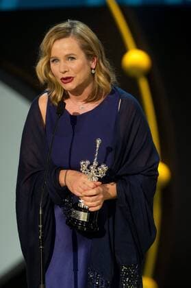 Emily Watson receives from the hands of Jose Luis Rebordinos, director of the festival, the Donostia Award in the 63th San Sebastian Film Festival on September 25, 2015 Cordon Press Emily Watson receives the Donostia Award _63th San Sebastian Film Festival  Emily Watson receives the Donostia Award _63th San Sebastian Fi