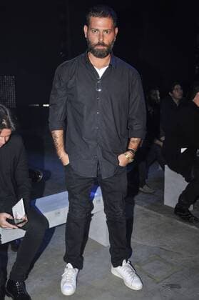 Milan Fashion Week, Women Spring Summer 2016. Milano, Moda Donna, Primavera Estate 2016. VERSACE arrivals Pictured: Roberto Pugliese  RiccardoxGiordanox Fotosicki
