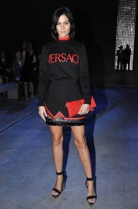 Milan Fashion Week, Women Spring Summer 2016. Milano, Moda Donna, Primavera Estate 2016. VERSACE arrivals Pictured: Leigh Lezark  RiccardoxGiordanox Fotosicki