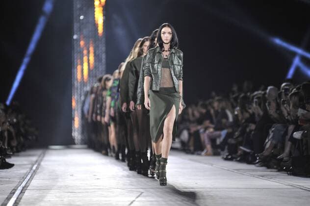 Milan Fashion Week, Women Spring Summer 2016. Milano, Moda Donna, Primavera Estate 2016. VERSACE catwalk Pictured: Models  RiccardoxGiordanox Fotosicki
