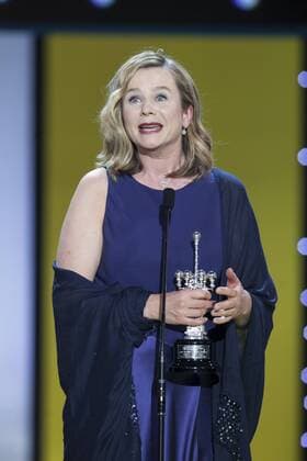British actress Emily Watson receives the 2015 Donostia Award during the official ceremony at 63rd Donostia Zinemaldia (San Sebastian International Film Festival) in San Sebastian, Spain. September 25, 2015.  (20150925097)