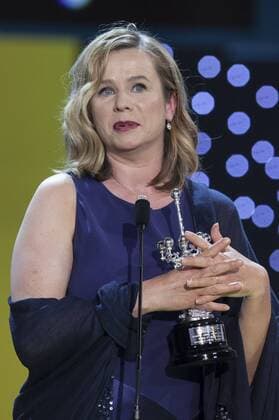 British actress Emily Watson receives the 2015 Donostia Award during the official ceremony at 63rd Donostia Zinemaldia (San Sebastian International Film Festival) in San Sebastian, Spain. September 25, 2015.  (20150925102)