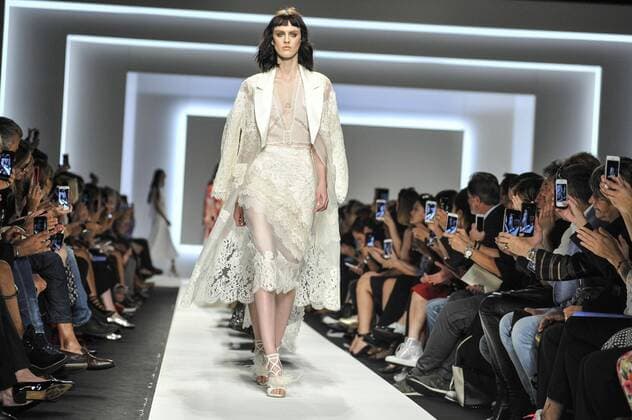 Milan Fashion Week, Women Spring Summer 2016. ERMANNO SCERVINO catwalk Pictured: Models  RiccardoxGiordanox Fotosicki