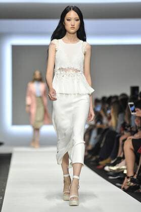 Milan Fashion Week, Women Spring Summer 2016. ERMANNO SCERVINO catwalk Pictured: Models  RiccardoxGiordanox Fotosicki