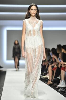 Milan Fashion Week, Women Spring Summer 2016. ERMANNO SCERVINO catwalk Pictured: Models  RiccardoxGiordanox Fotosicki