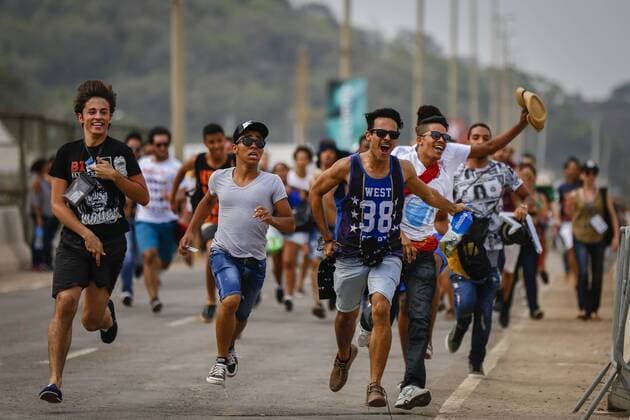 RIO DE JANEIRO, Brazil - 09 26 2015: ROCK IN RIO 2015 - Opening of the Gates and input from the public during the 6th of Rock in Rio 2015.  Andr?xHorta