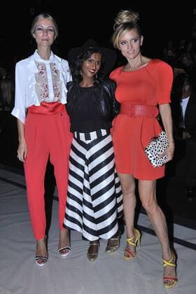 Milan Fashion Week, Women Spring Summer 2016. Elisabetta Franchi front row Pictured: Justine Mattera  RiccardoxGiordanox Fotosicki