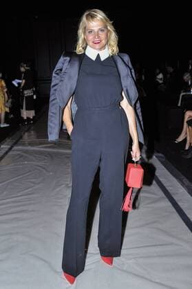 Milan Fashion Week, Women Spring Summer 2016. Elisabetta Franchi front row Pictured: Simona Ventura  RiccardoxGiordanox Fotosicki