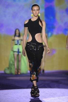 Milan Fashion Week, Women Spring Summer 2016. DSQUARED catwalk Pictured: Models  RiccardoxGiordanox Fotosicki