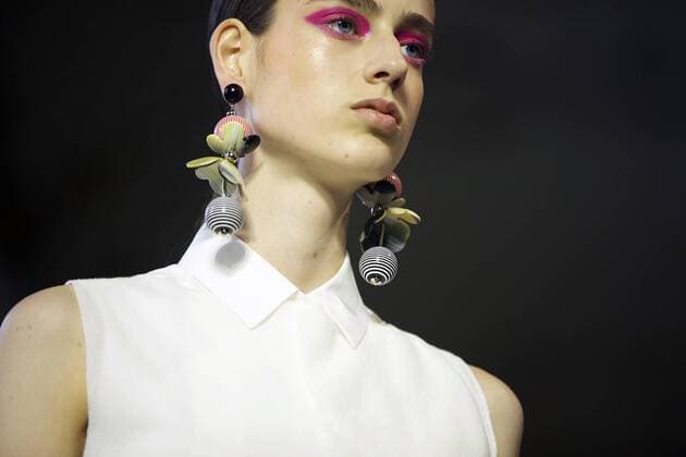 A model presents creations by Cividini during the Milan Fashion Week Sping Summer 2016 in Milan, Italy, on Sept. 26, 2015. ) ITALY-MILAN-FASHION WEEK JinxYu 