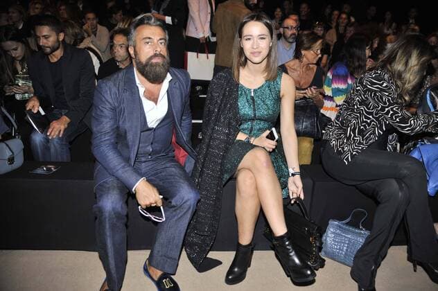 Milan Fashion Week, Women Spring Summer 2016. TRUSSARDI front row Pictured: Aurora Ramazzotti  RiccardoxGiordanox xFotosicki