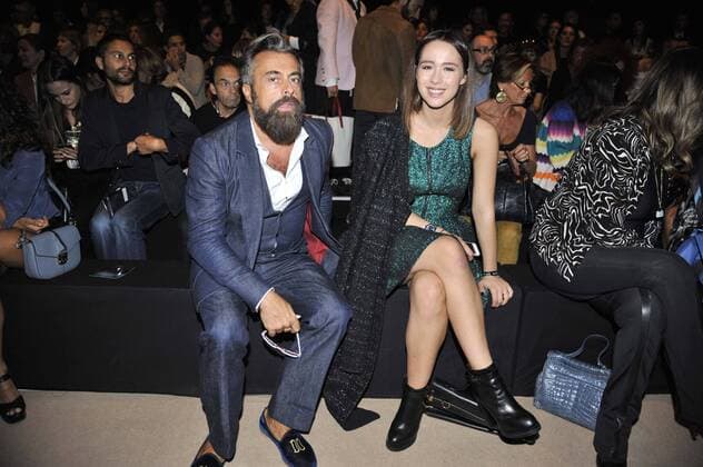 Milan Fashion Week, Women Spring Summer 2016. TRUSSARDI front row Pictured: Aurora Ramazzotti  RiccardoxGiordanox xFotosicki