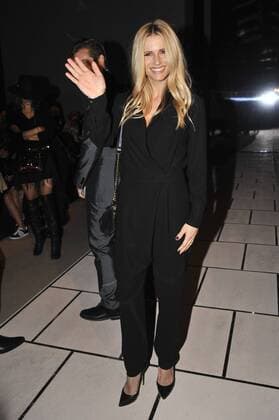 Milan Fashion Week, Women Spring Summer 2016. TRUSSARDI front row Pictured: michelle hunziker  RiccardoxGiordanox xFotosicki
