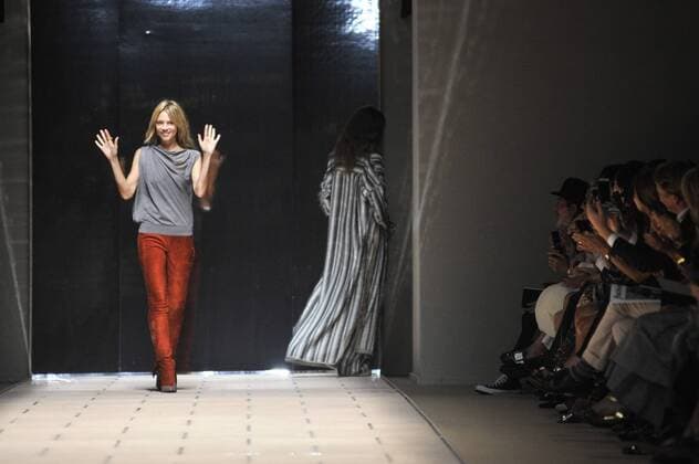 Milan Fashion Week, Women Spring Summer 2016. TRUSSARDI catwalk Pictured: Models  RiccardoxGiordanox xFotosicki