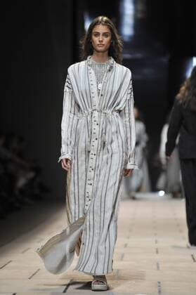 Milan Fashion Week, Women Spring Summer 2016. TRUSSARDI catwalk Pictured: Models  RiccardoxGiordanox xFotosicki