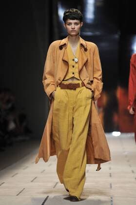 Milan Fashion Week, Women Spring Summer 2016. TRUSSARDI catwalk Pictured: Models  RiccardoxGiordanox xFotosicki